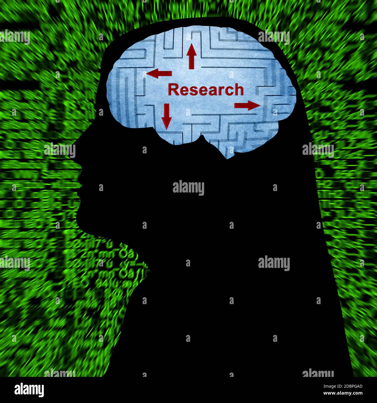 Research in mind Stock Photo