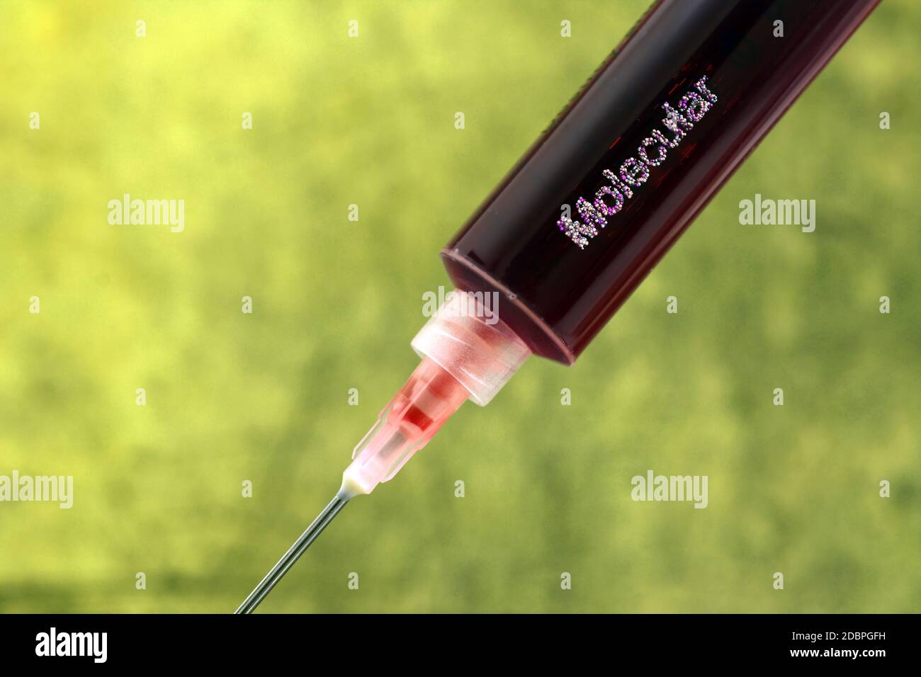 Molecular syringe concept Stock Photo