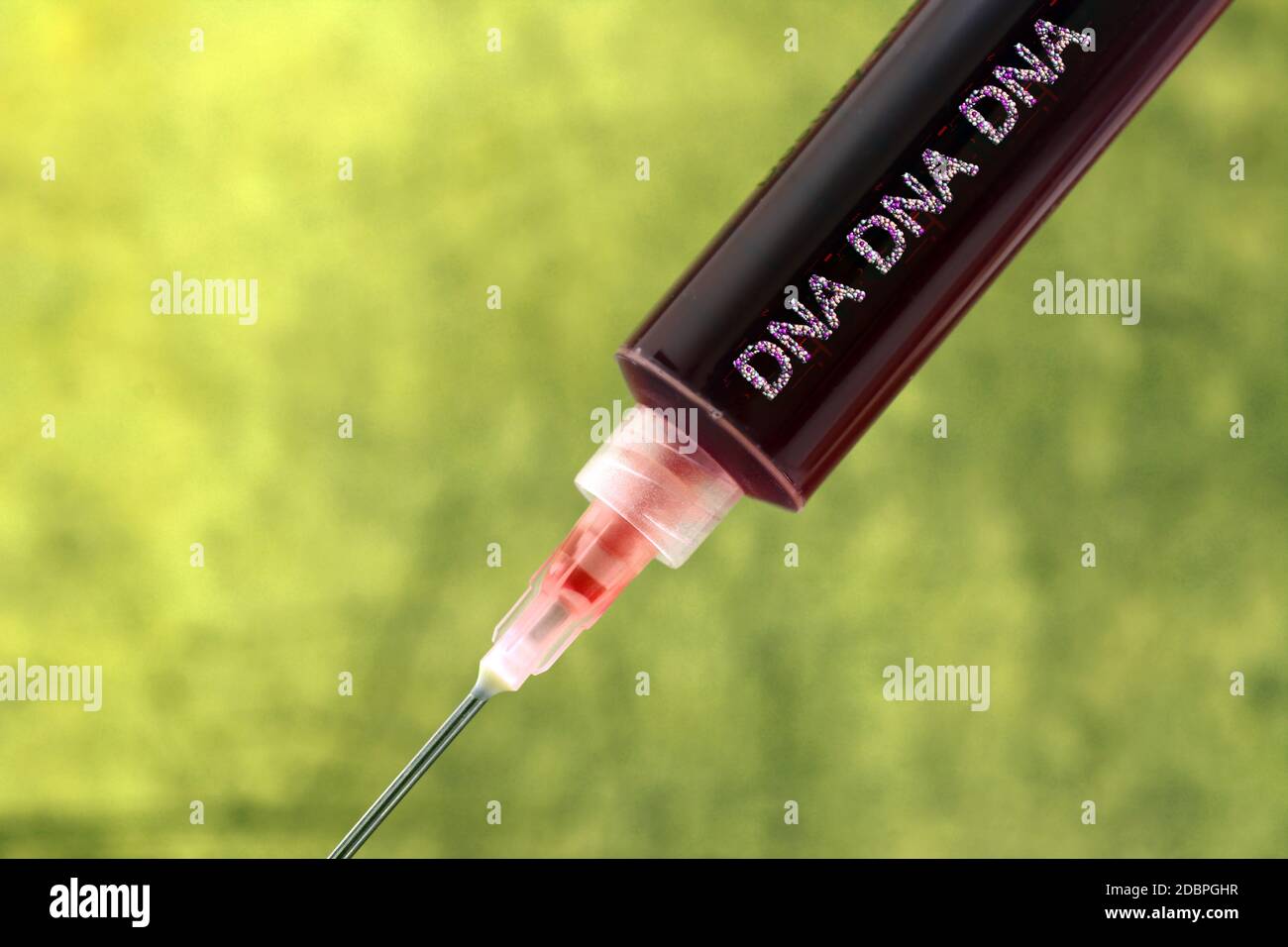 DNA syringe concept Stock Photo