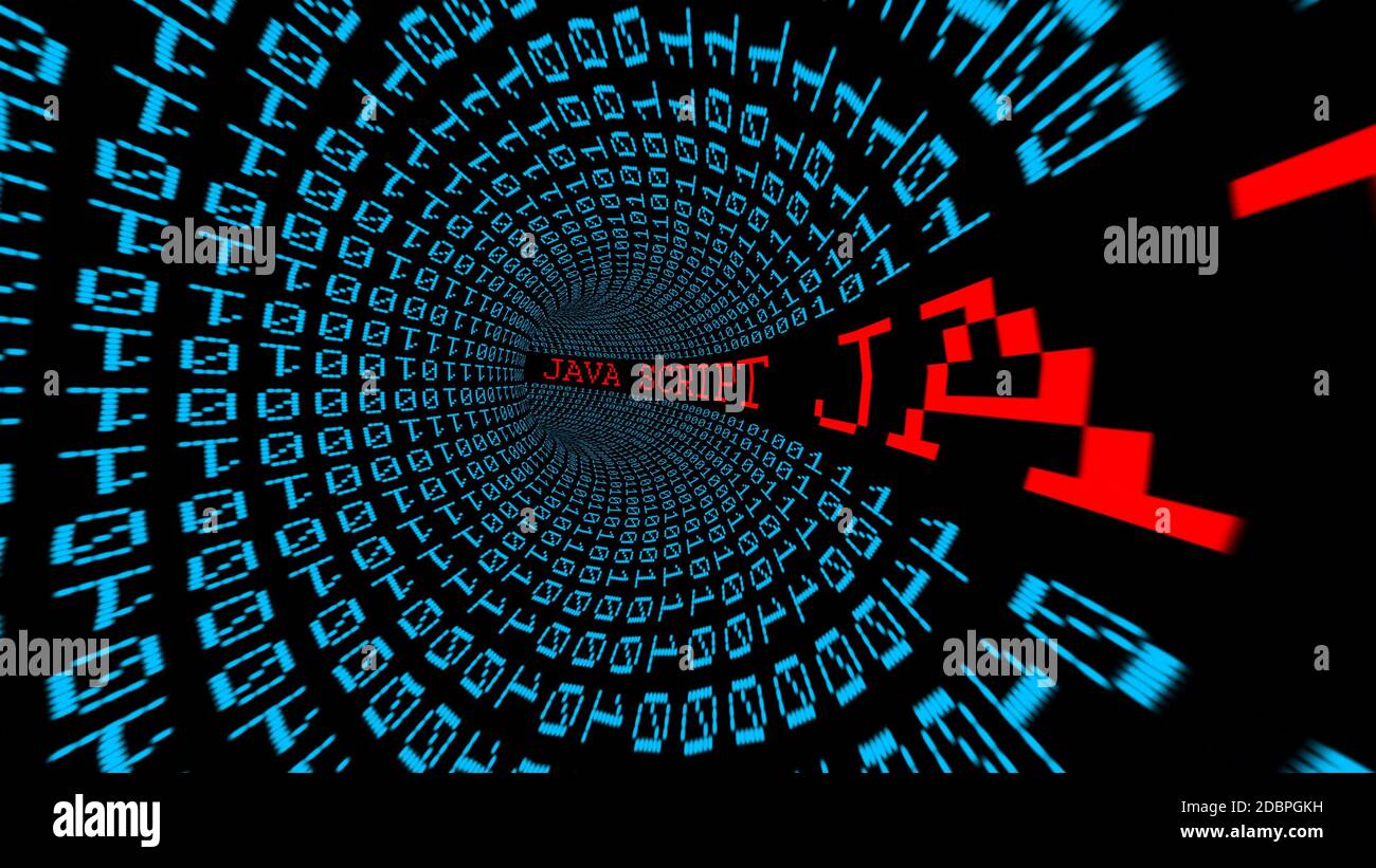 Java script data tunnel Stock Photo - Alamy