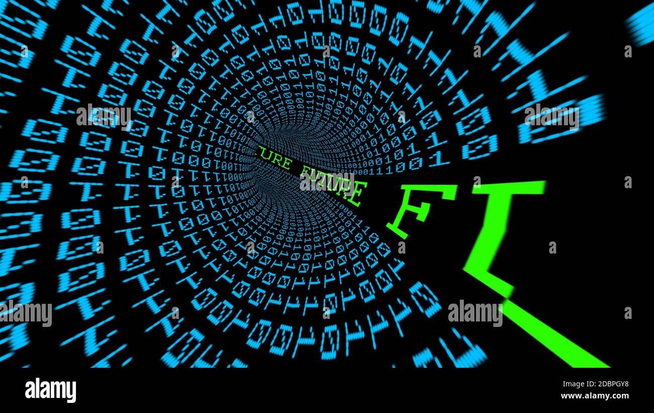 Future data tunnel Stock Photo
