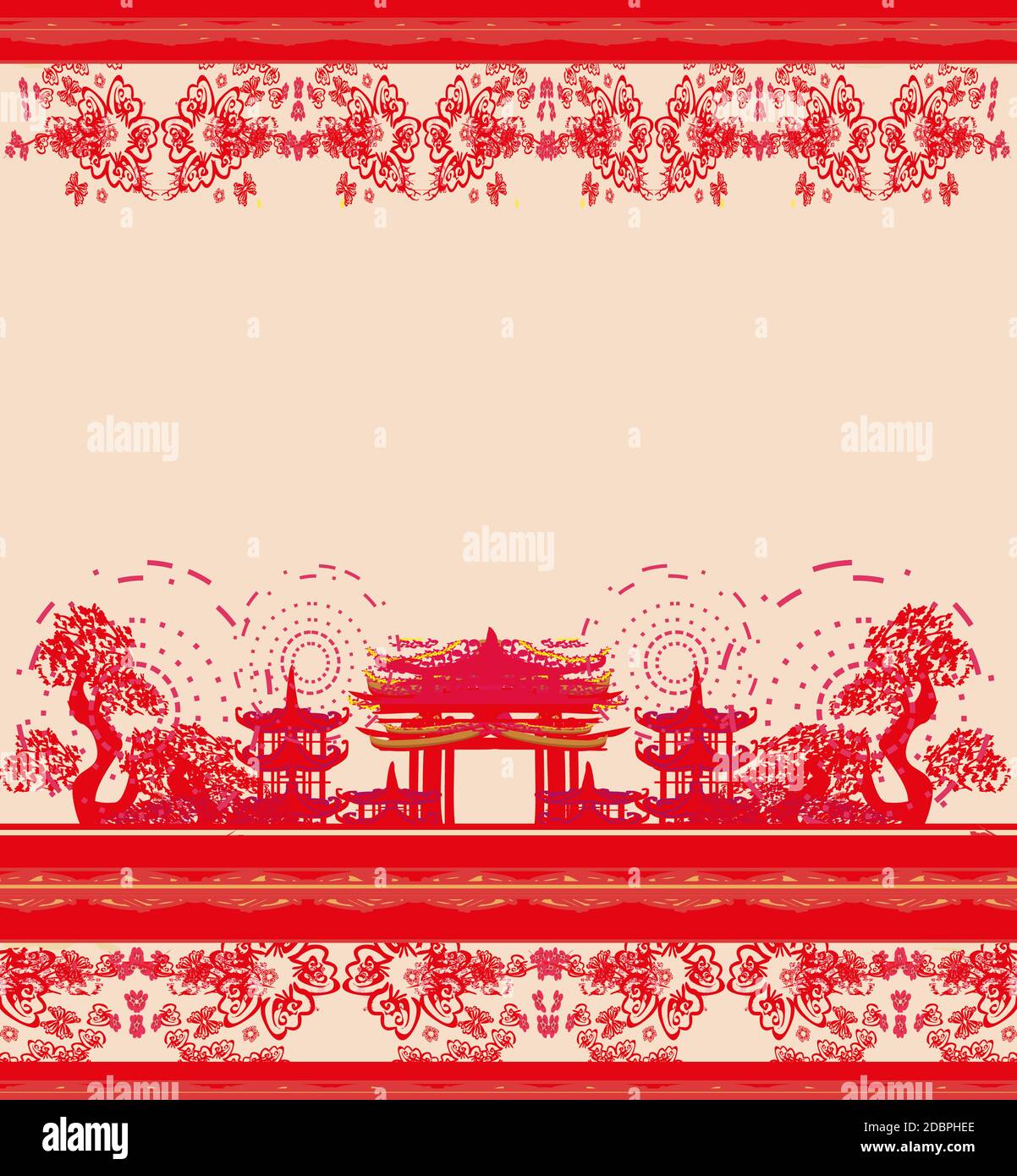 Asian theme card Stock Photo - Alamy