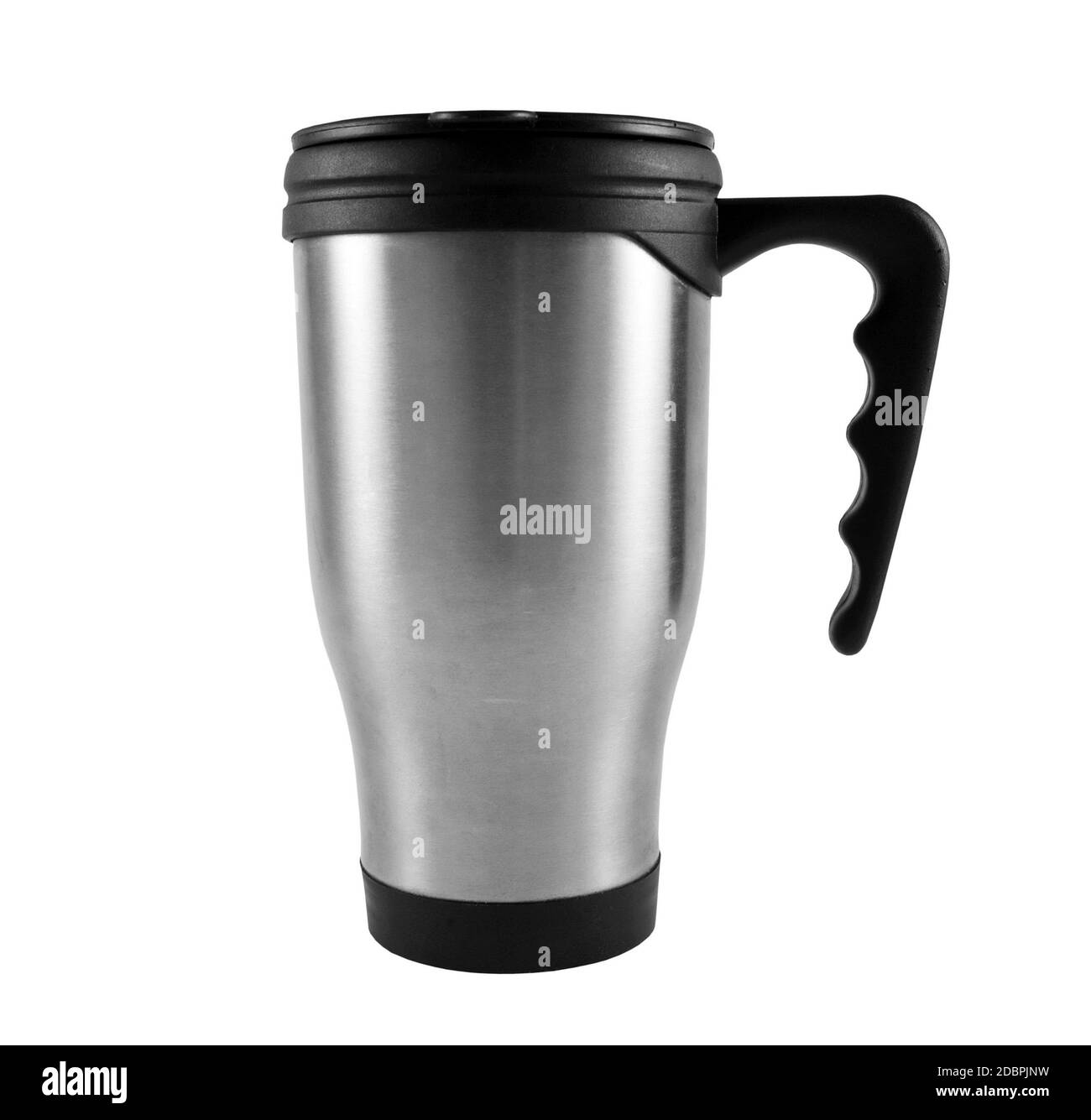 Grey thermos cup on the white Stock Photo Alamy