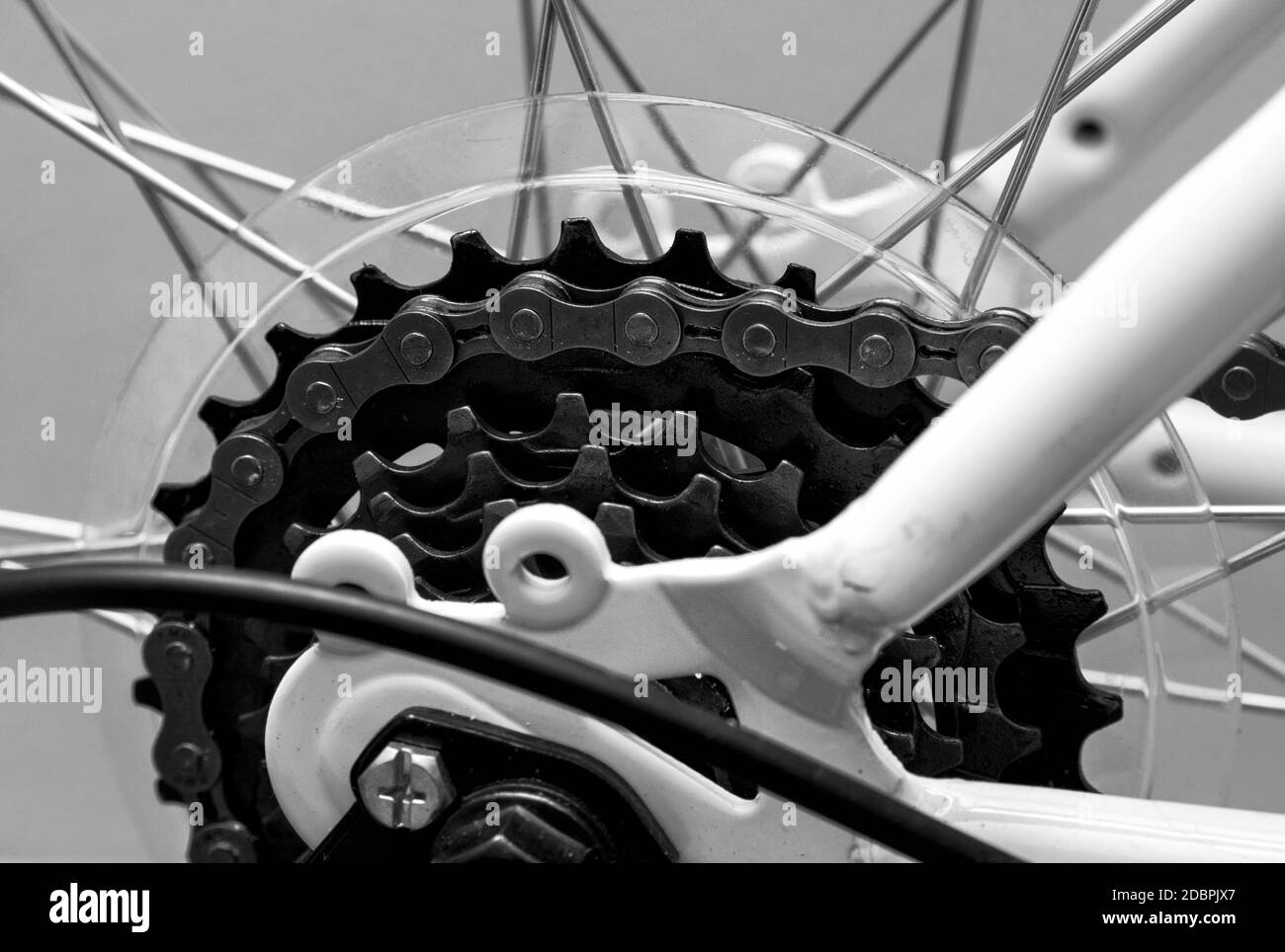 Bicycle chain system closeup, Toned picture Stock Photo Alamy