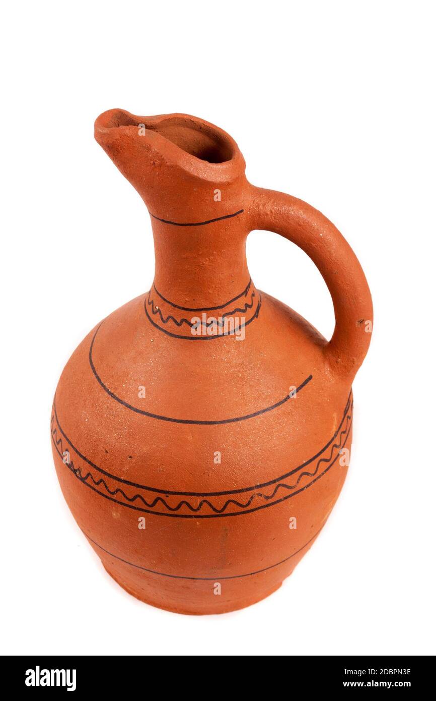 clay pottery on the white Stock Photo Alamy