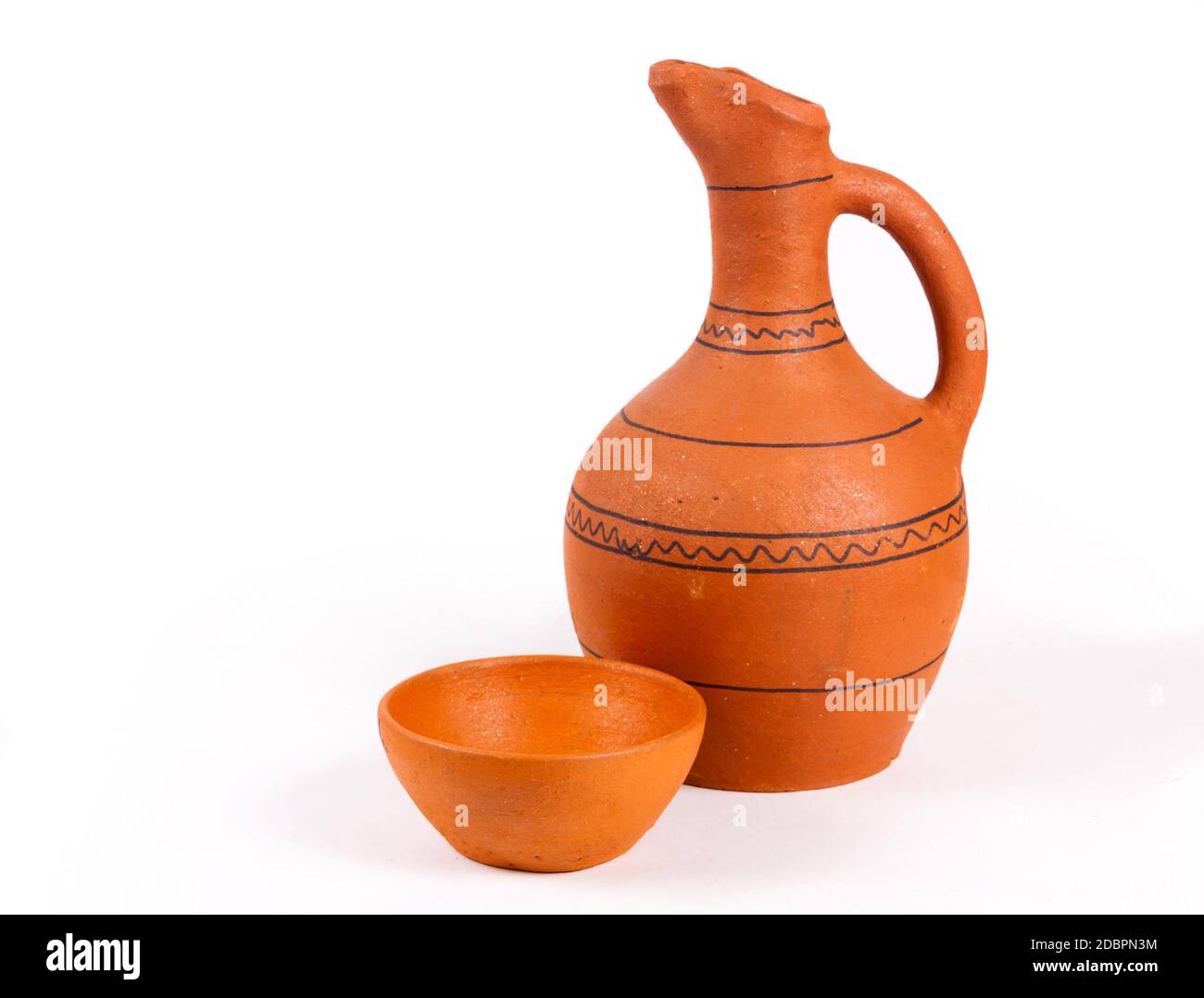 clay pottery on the white Stock Photo Alamy