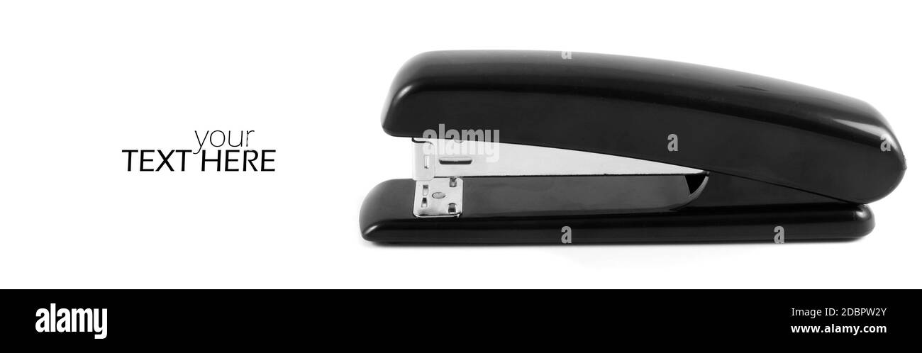 Black stapler with the copy space Stock Photo