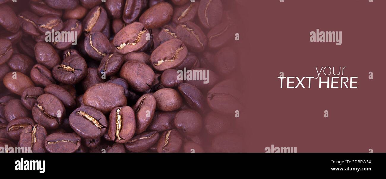 Coffee beans with the copy space Stock Photo - Alamy