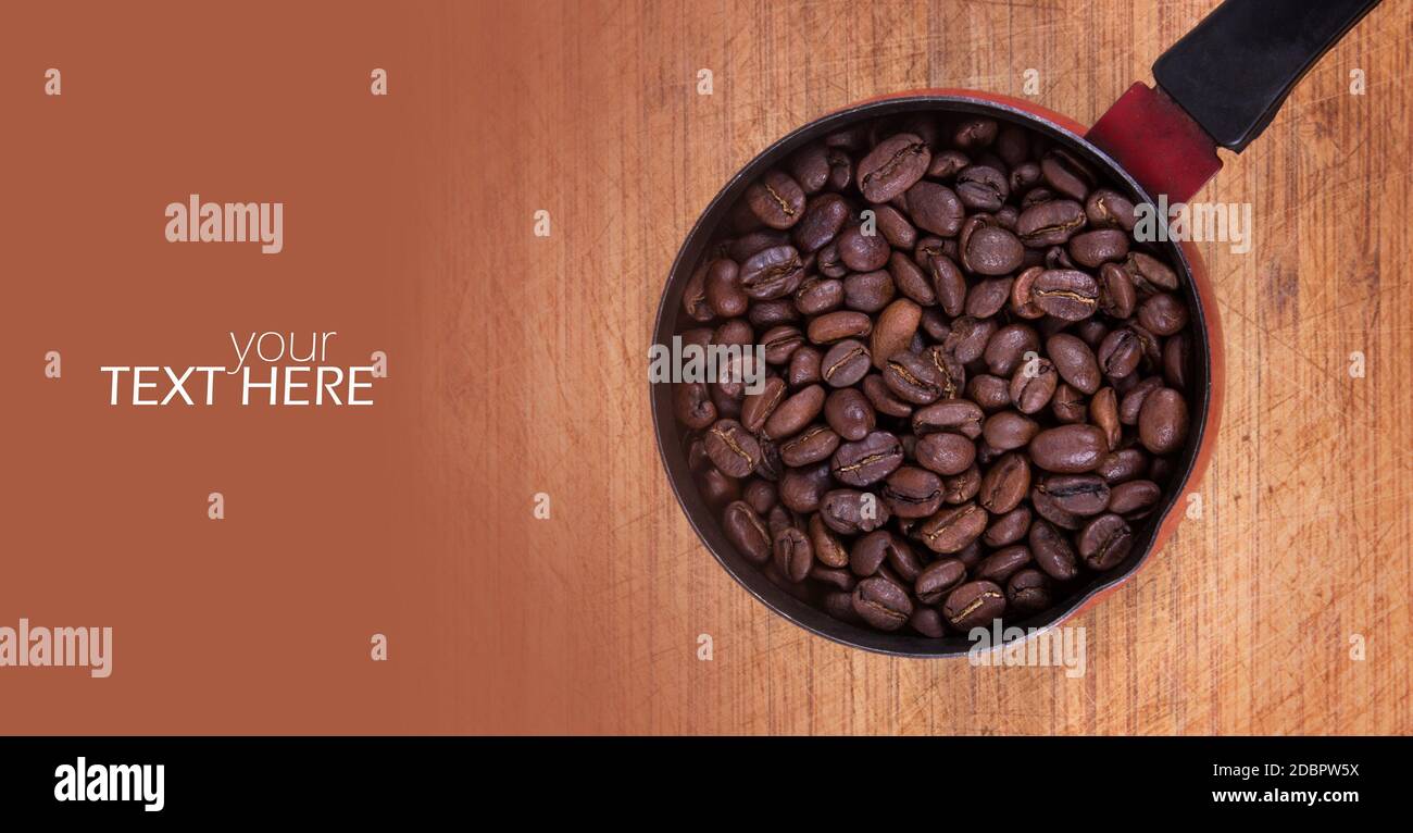 Coffee beans with the copy space Stock Photo - Alamy