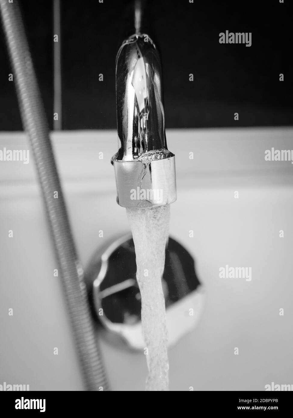 Tap closeup in modern bathroom Stock Photo Alamy