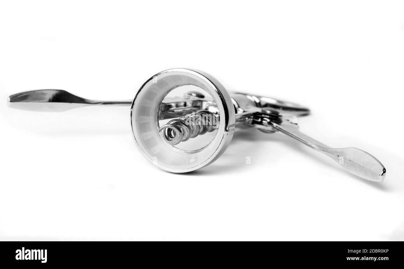 Bottle cork opener isolated on white Stock Photo Alamy