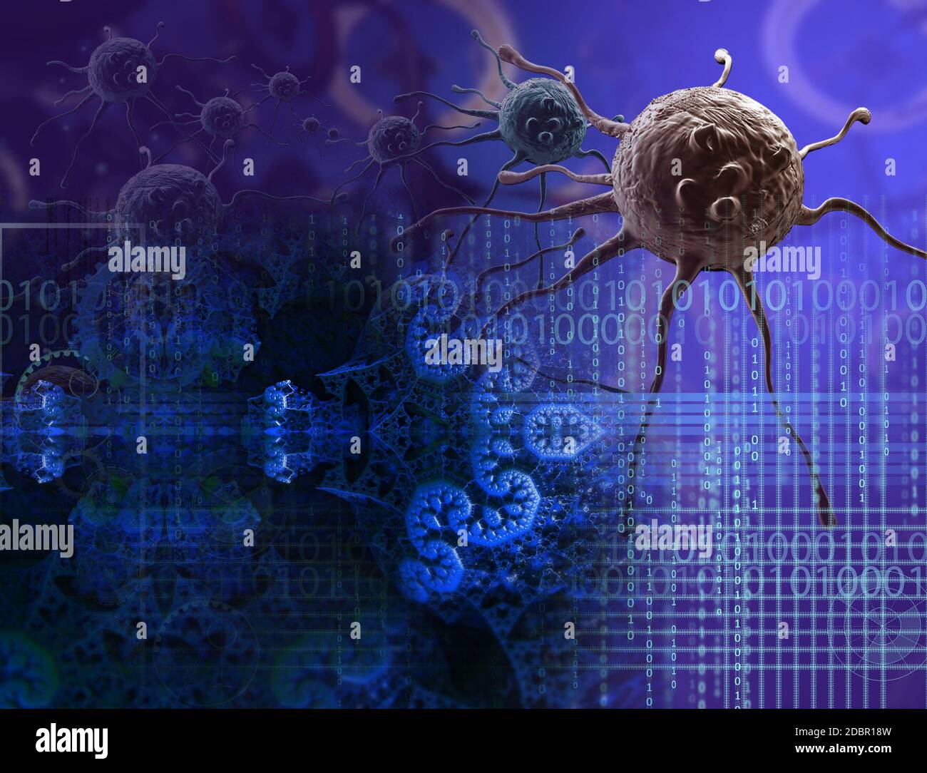 3d rendering - cancer cell in the future Stock Photo - Alamy