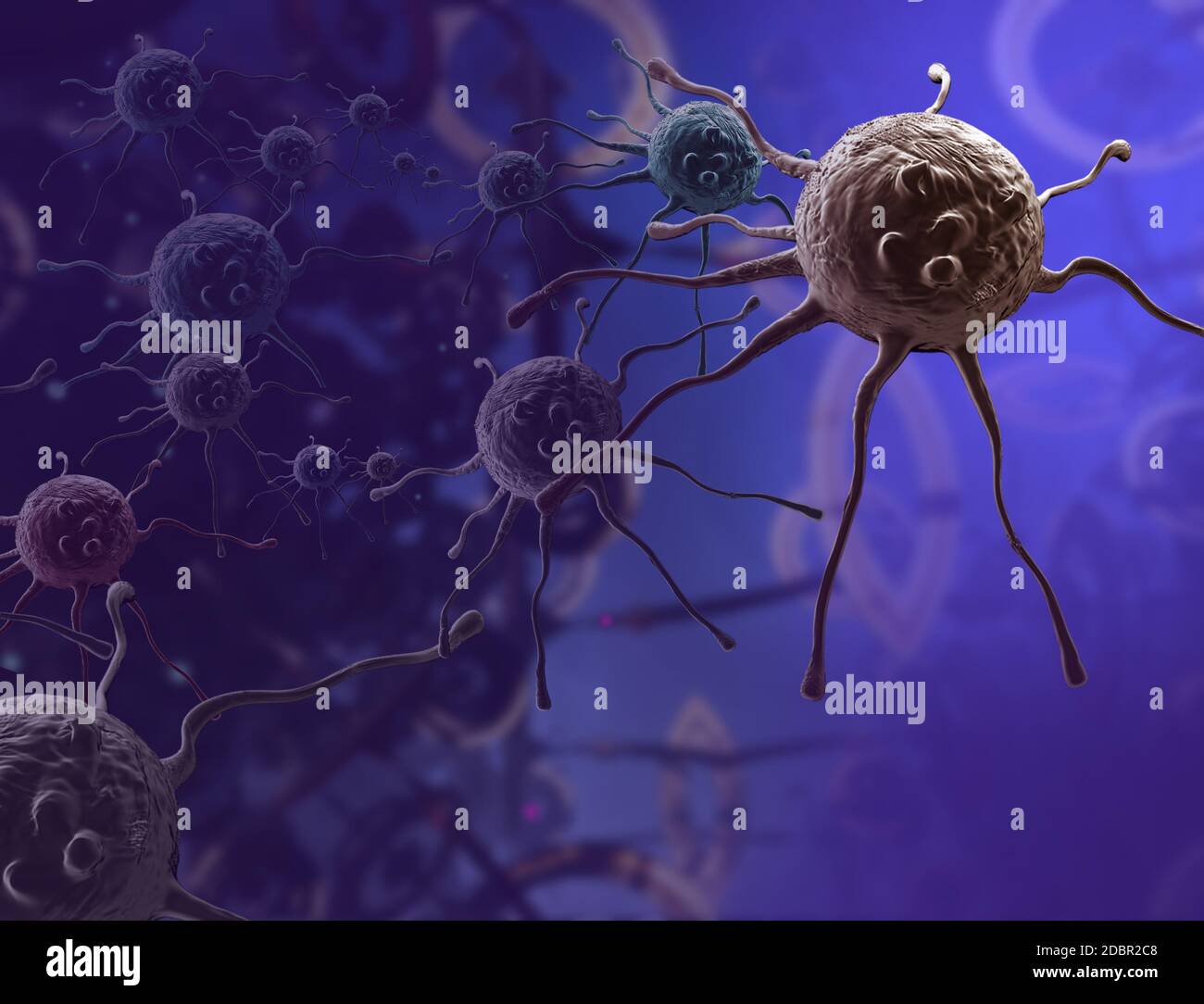 3d rendering - cancer cell in the future Stock Photo - Alamy