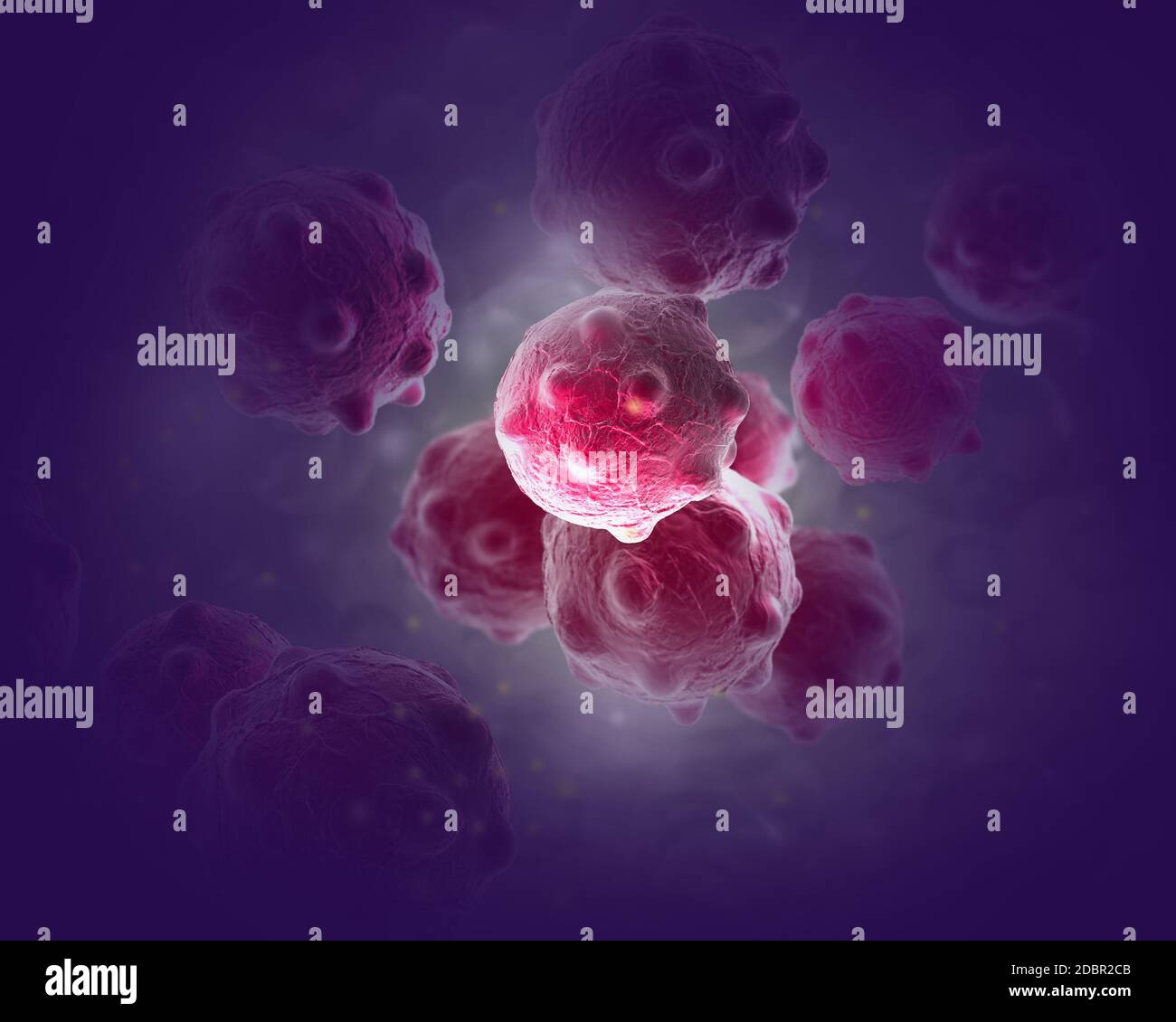 3d rendering - cancer cell in the future Stock Photo - Alamy