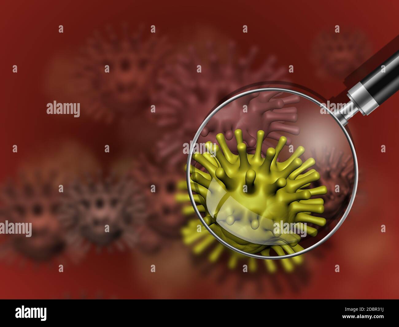 Virus and bacterium background - High Quality 3D Render Stock Photo - Alamy