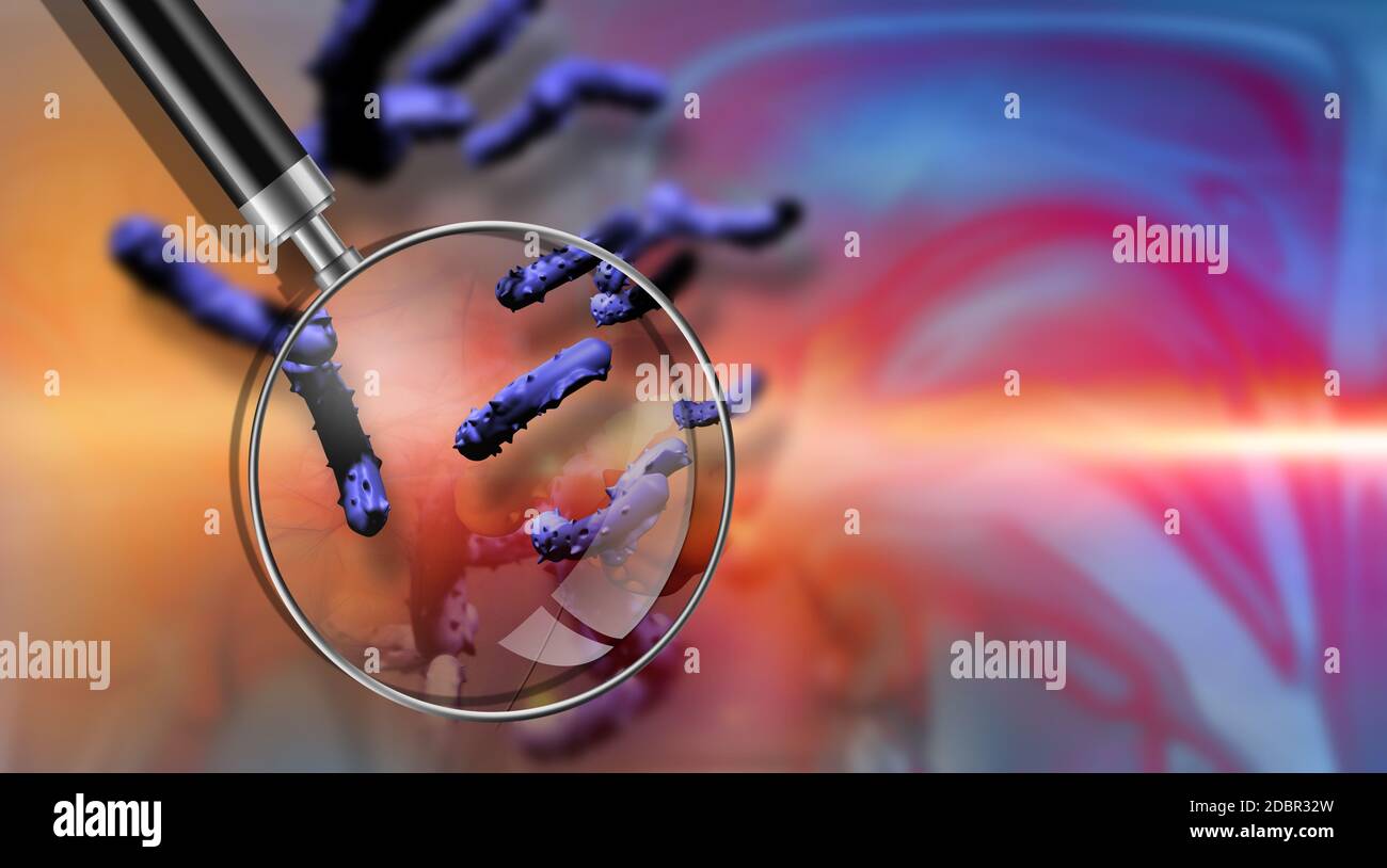 Virus and bacterium background - High Quality 3D Render Stock Photo - Alamy