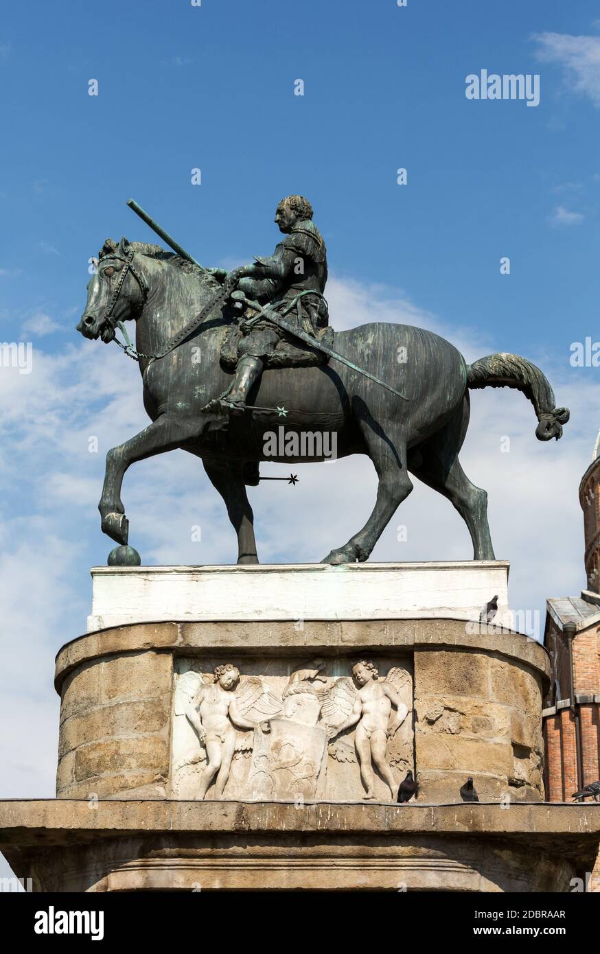 Equestrian statue of Gattamelata in Padua, Italy Stock Photo