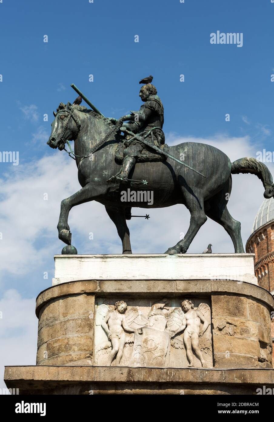 Equestrian statue of Gattamelata in Padua, Italy Stock Photo