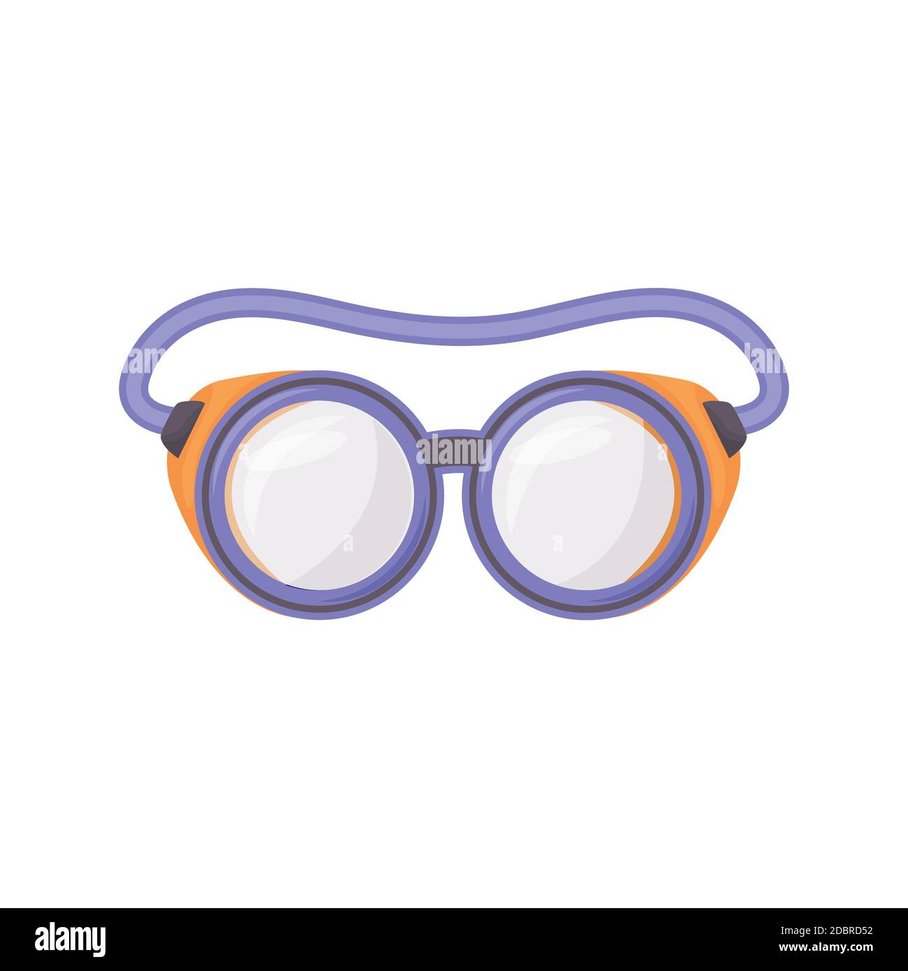 Protective glasses cartoon vector illustration. Eyewear, spectacles. Personal  protective equipment. Fluids and chemicals striking to eye prevention. S  Stock Photo - Alamy