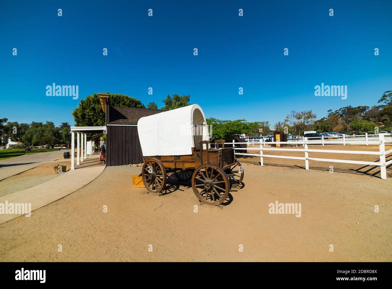 Wild west cart in San Diego Old Town, California Stock Photo
