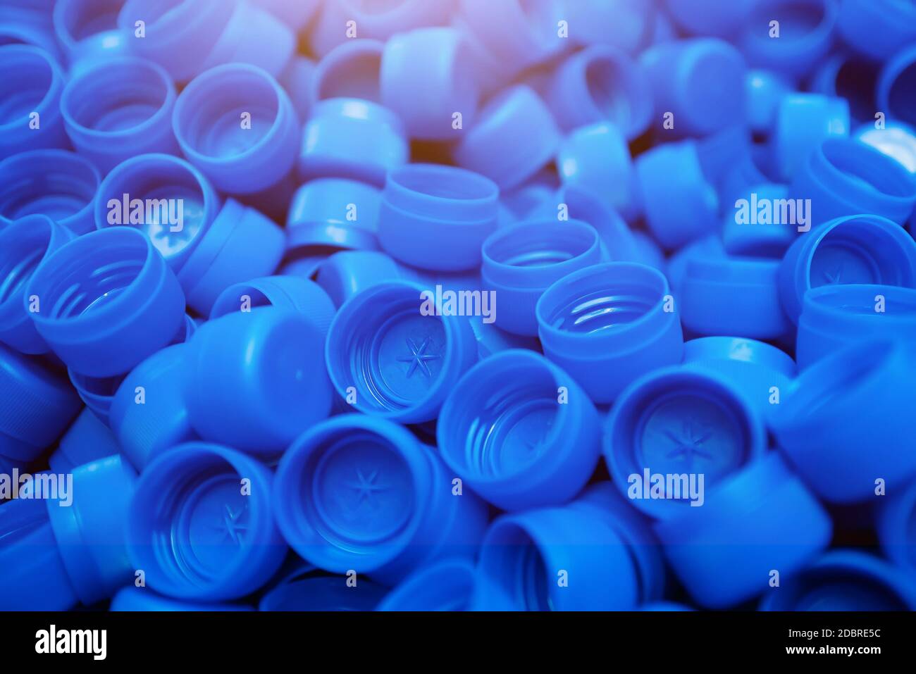Plastic bottle caps. Bottle caps texture Stock Photo