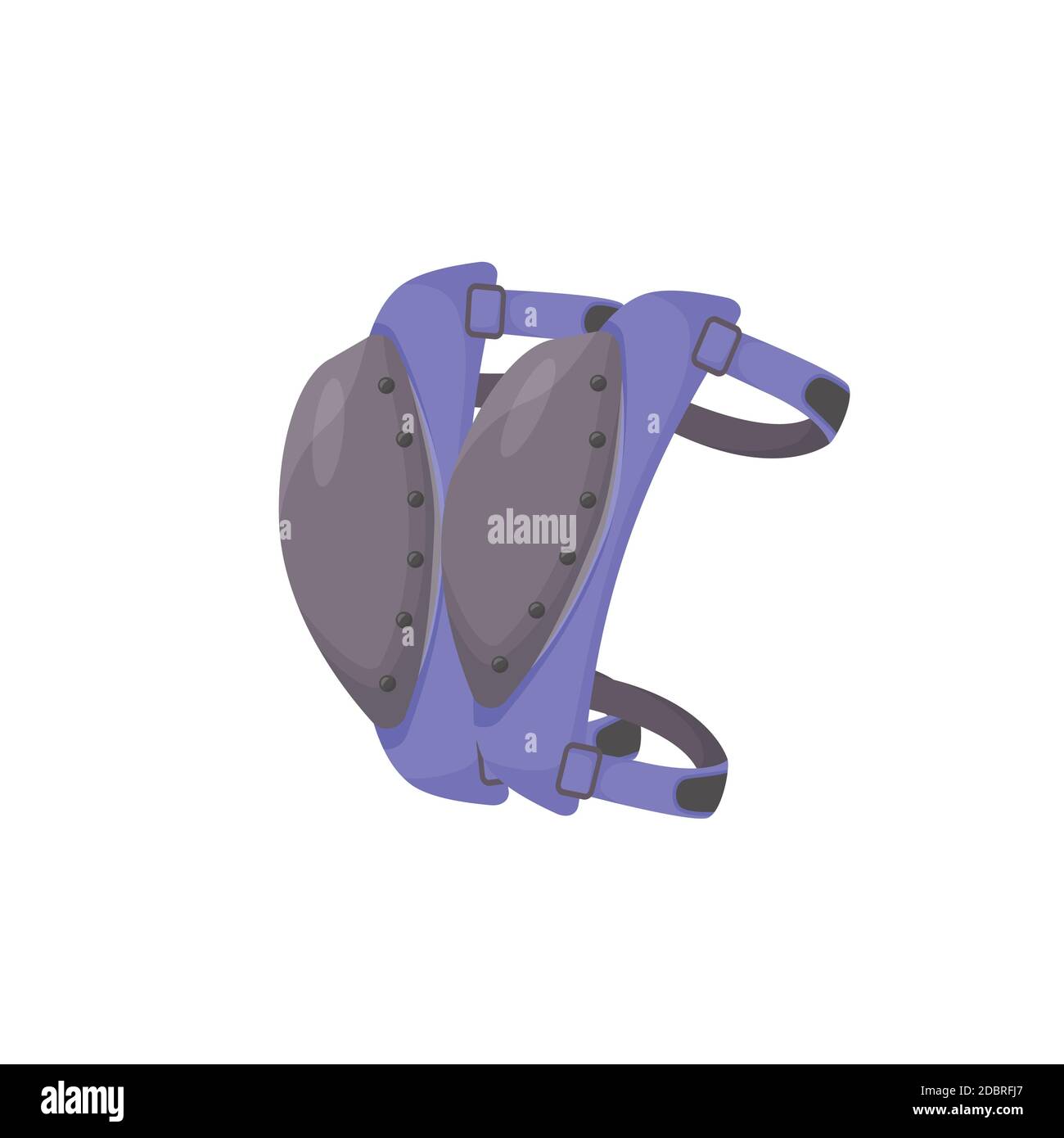 Knee pads cartoon vector illustration. Protective gear, sport and