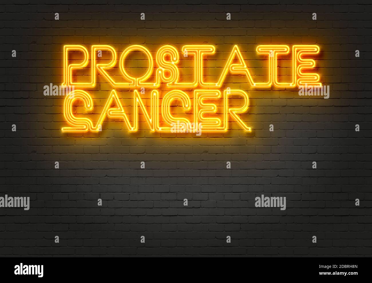 writing   words ' PROSTATE CANCER '  on bricks  background made in 2d software Stock Photo