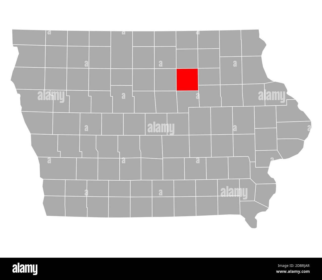 Map of Butler in Iowa Stock Photo - Alamy