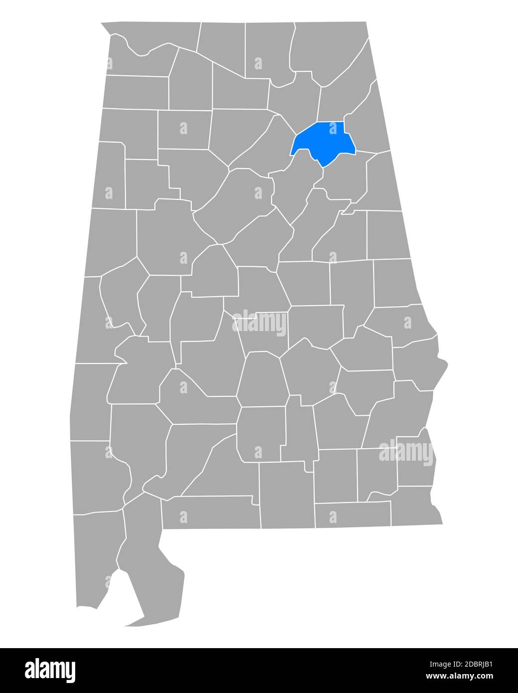 Map of Etowah in Alabama Stock Photo Alamy