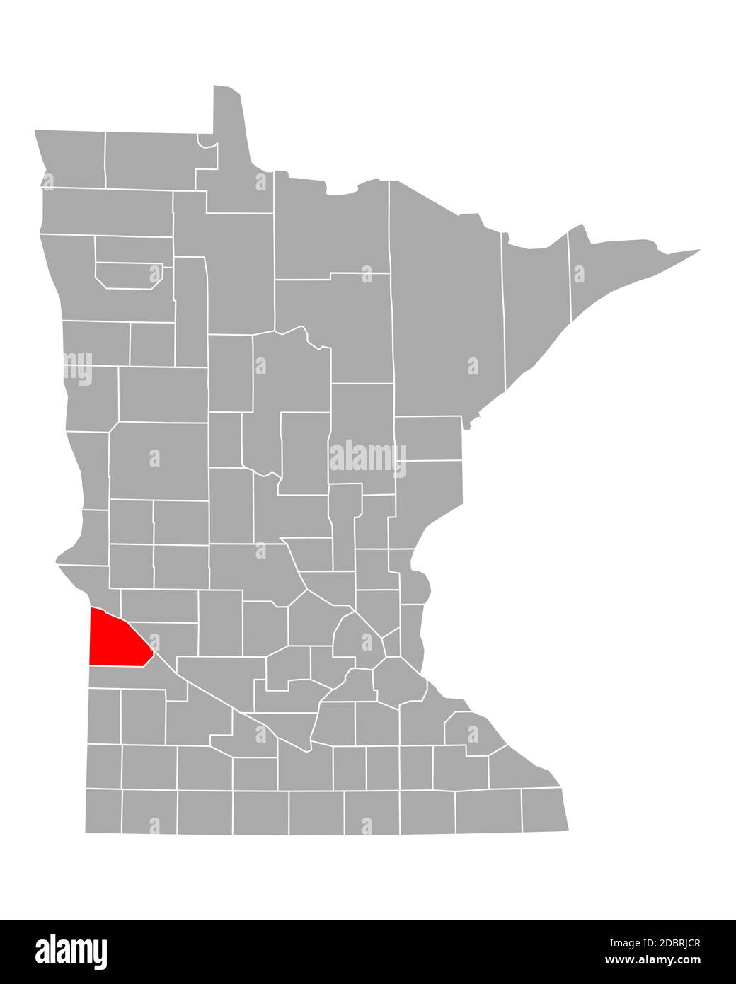 Map of Lac qui Parle in Minnesota Stock Photo Alamy