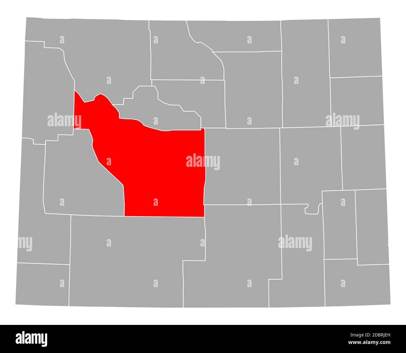 Map of Fremont in Wyoming Stock Photo Alamy