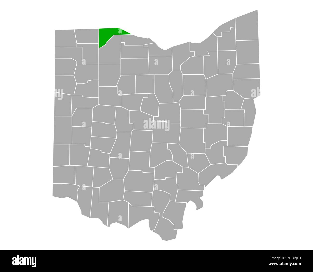 Map of Lucas in Ohio Stock Photo Alamy