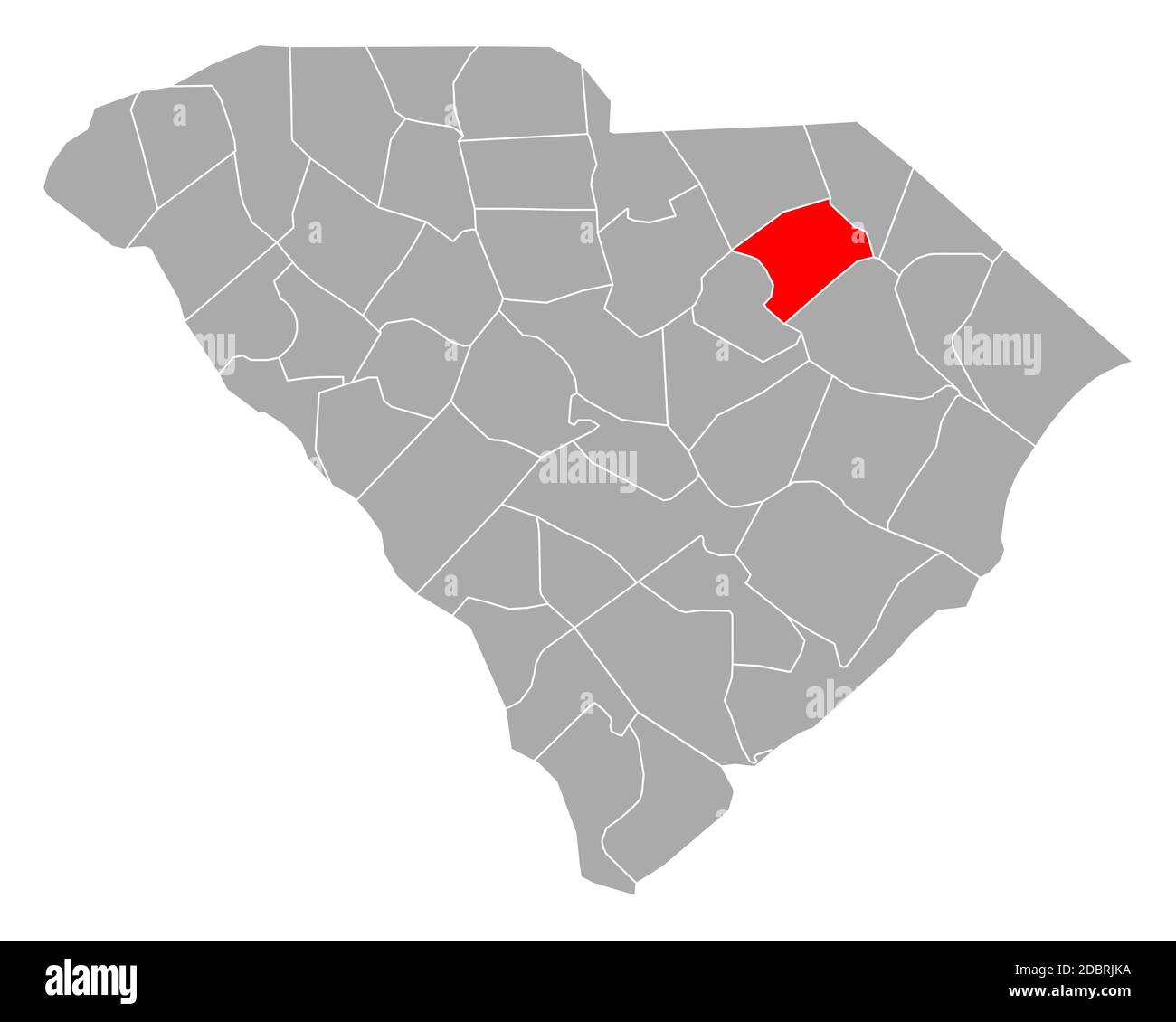 Map of Darlington in South Carolina Stock Photo