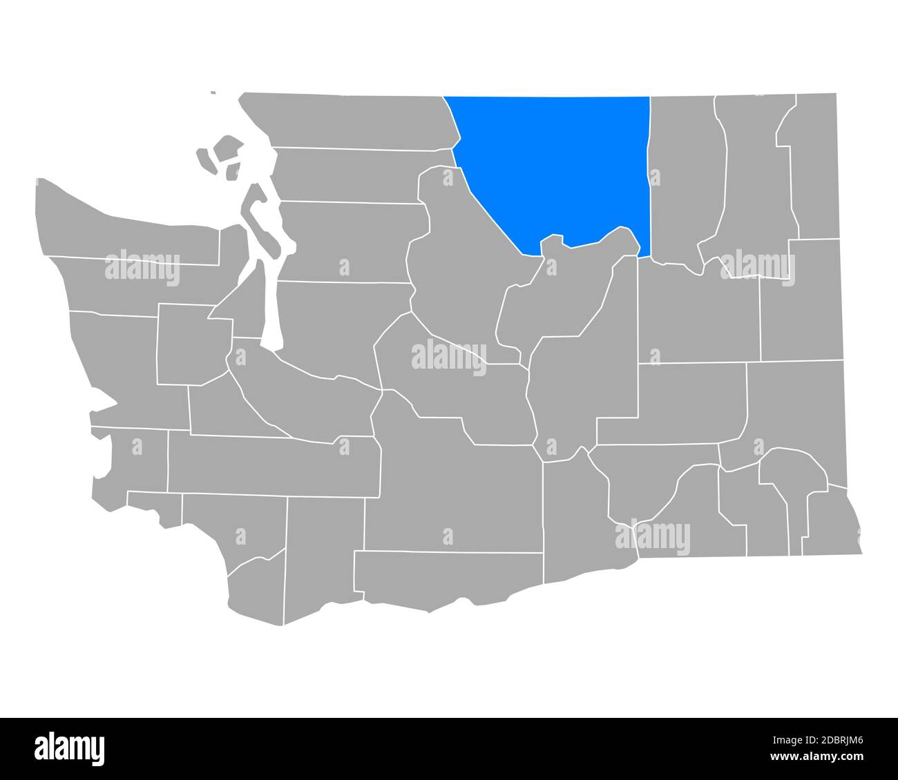 Map of Okanogan in Washington Stock Photo Alamy