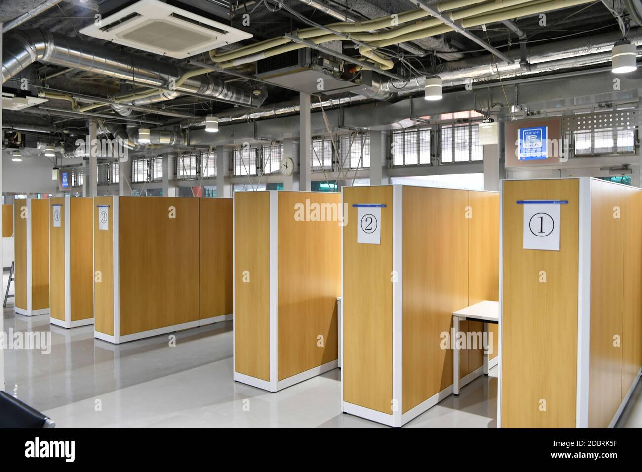 Medical interview space in the PCR Center at Narita Airport's Terminal