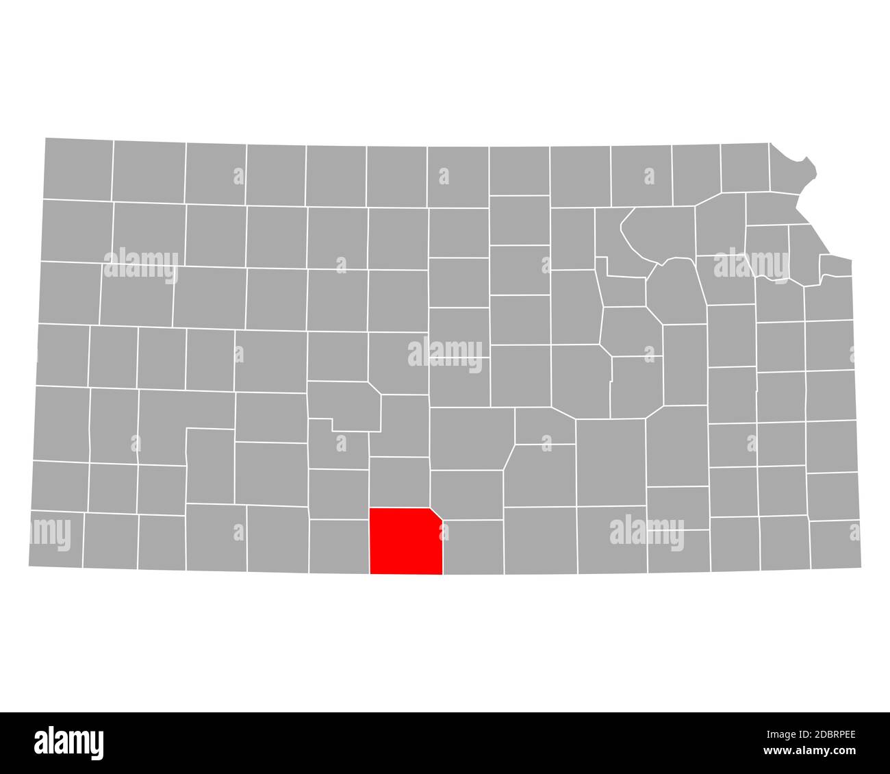 Map of Barber in Kansas Stock Photo Alamy