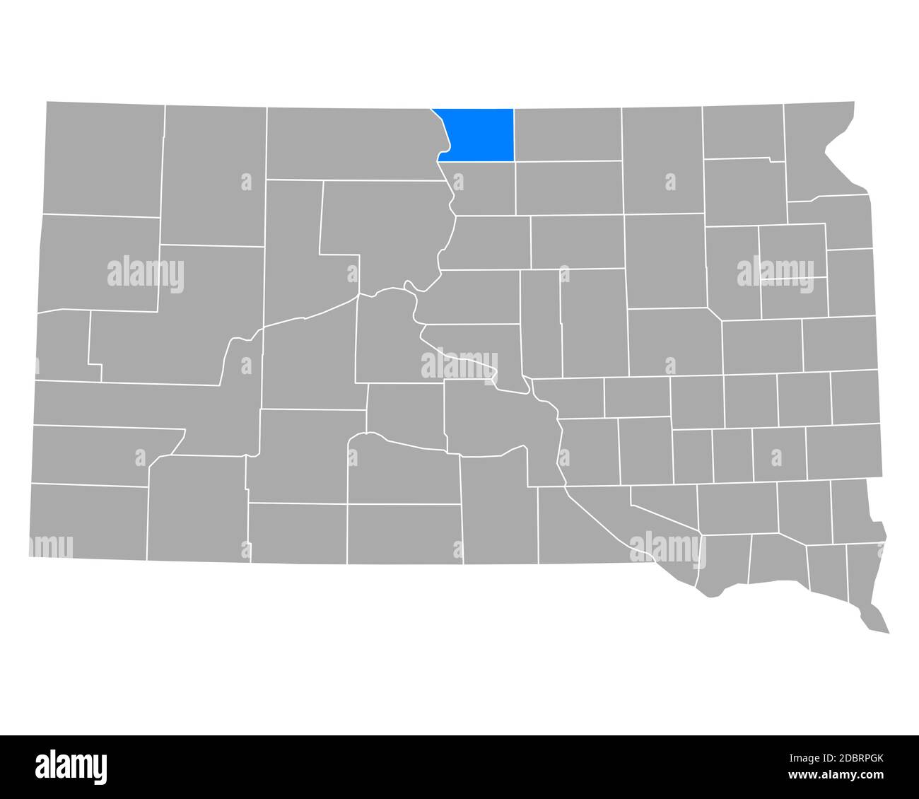 Map of Campbell in South Dakota Stock Photo Alamy