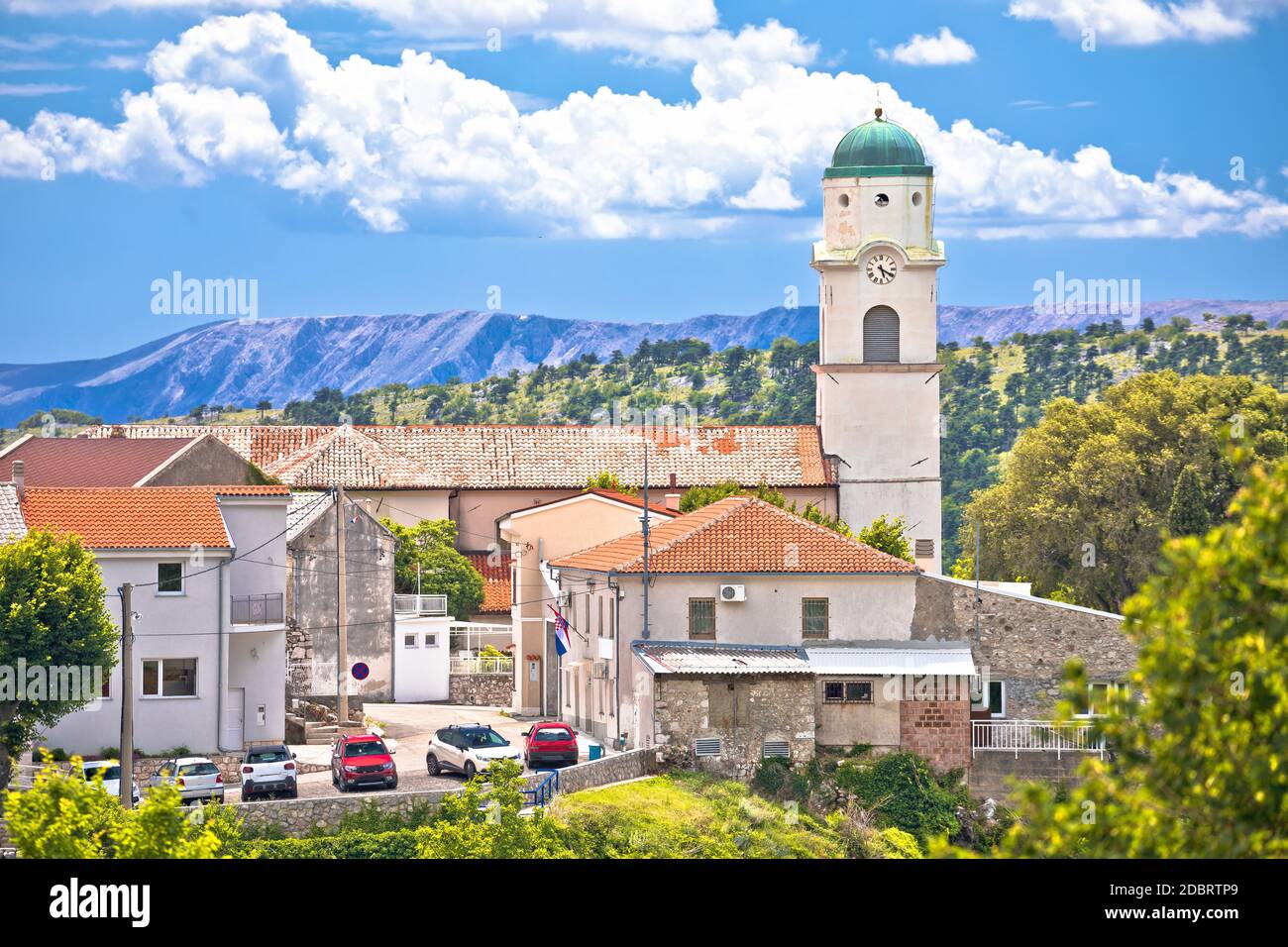Historic town of Bribir in Vinodol valley view, Kvarner region of Croatia Stock Photo