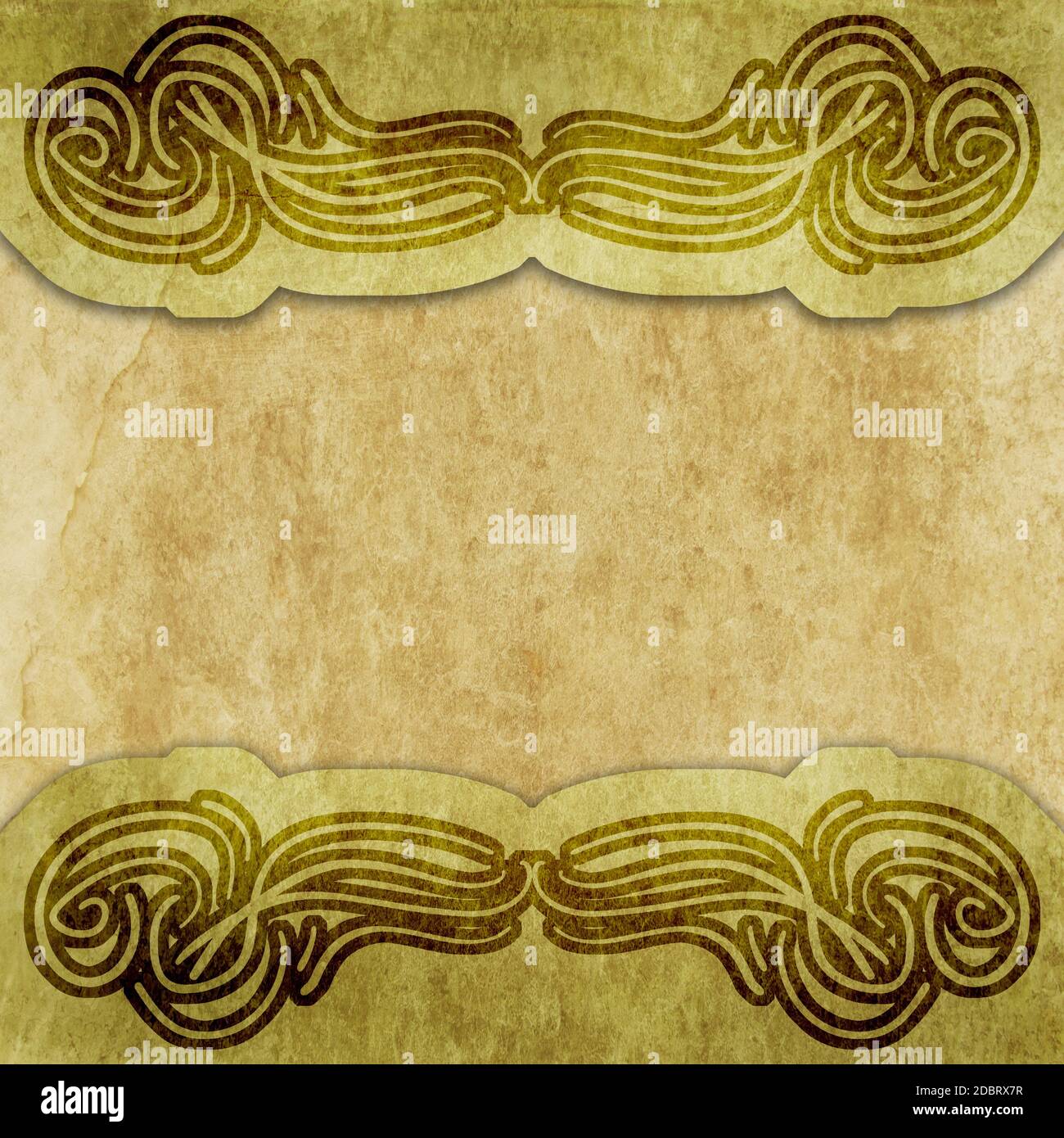 Old paper with calligraphy pattern Stock Photo - Alamy