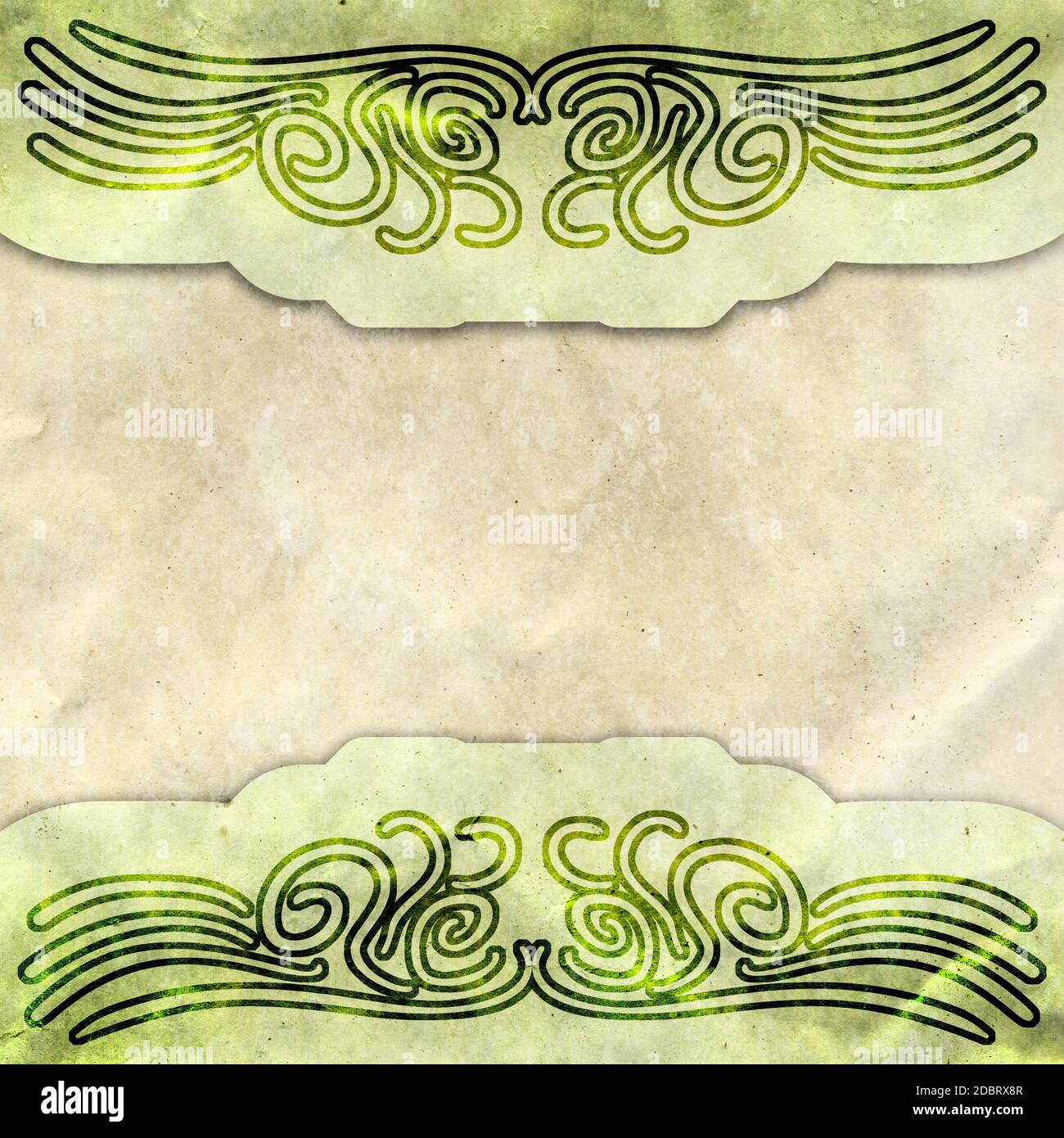 Old paper with calligraphy pattern Stock Photo - Alamy