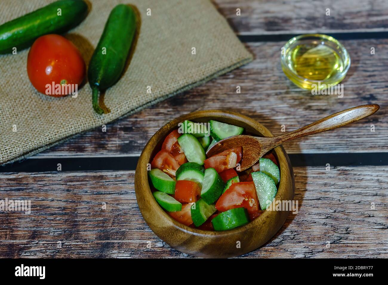 Cucumbers and tomatoes ready for healthy eating Stock Photo Alamy