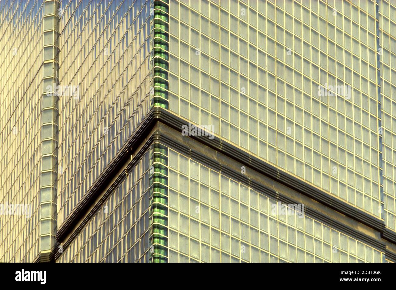 Architectural detail of glass blocks at the Los Angeles County Museum