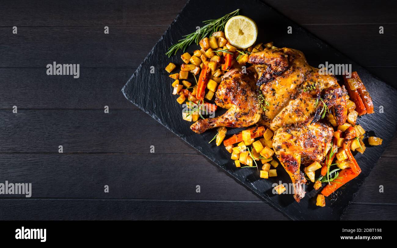 Grilled whole chicken butterflied sales