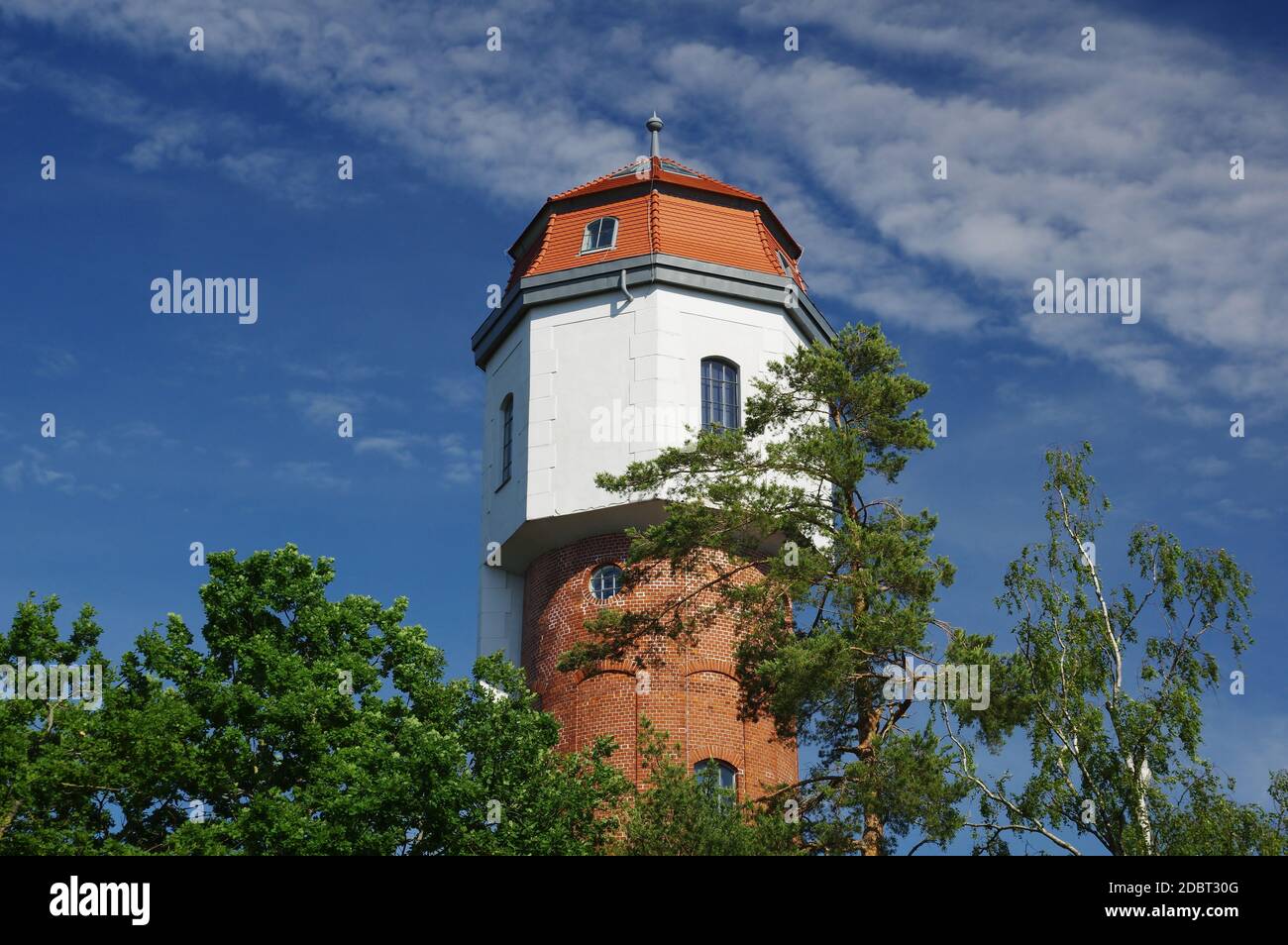 Technical monument Water Tower, Baltic Sea spa Graal-MÃ¼ritz, Mecklenburg-Vorpommern, Germany Stock Photo
