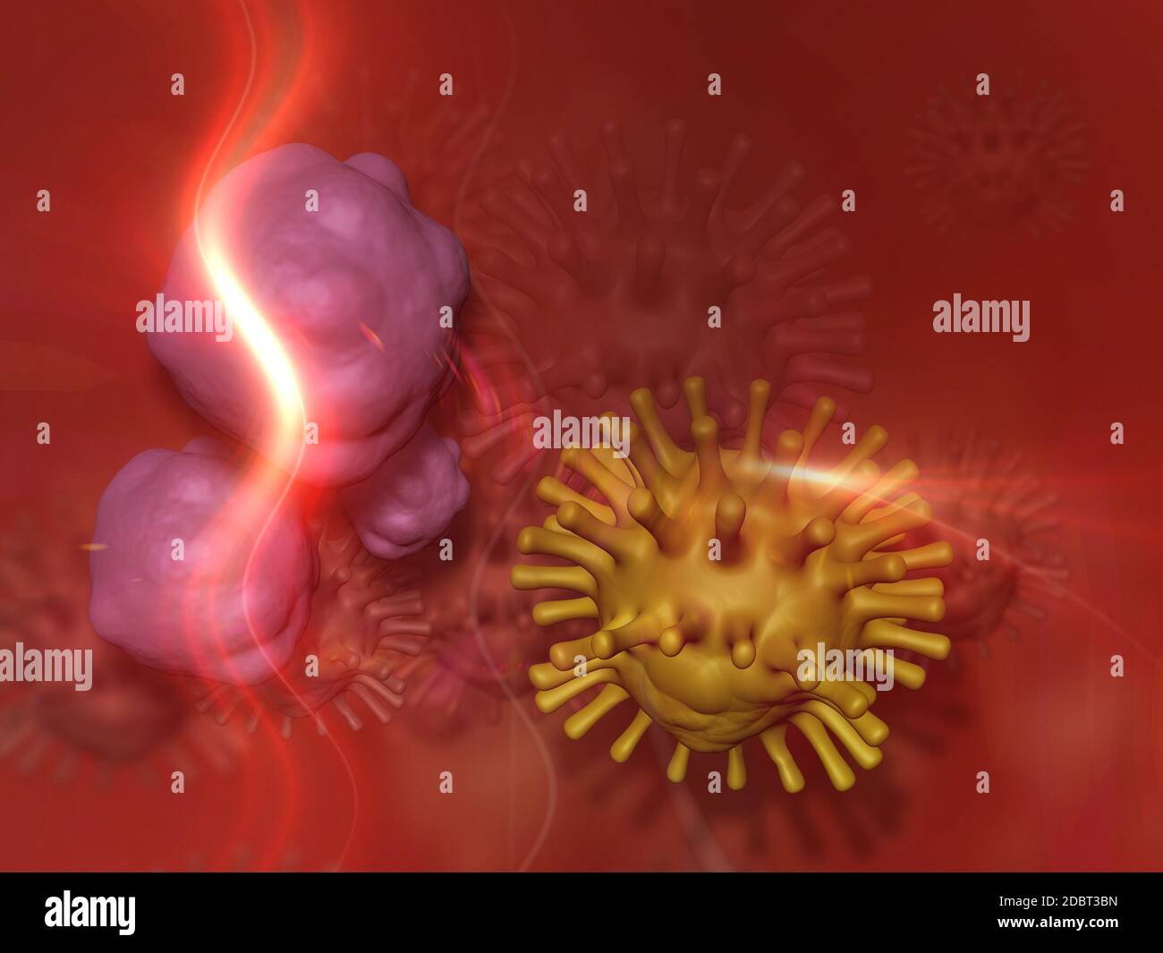 Virus and bacterium background - High Quality 3D Render Stock Photo - Alamy