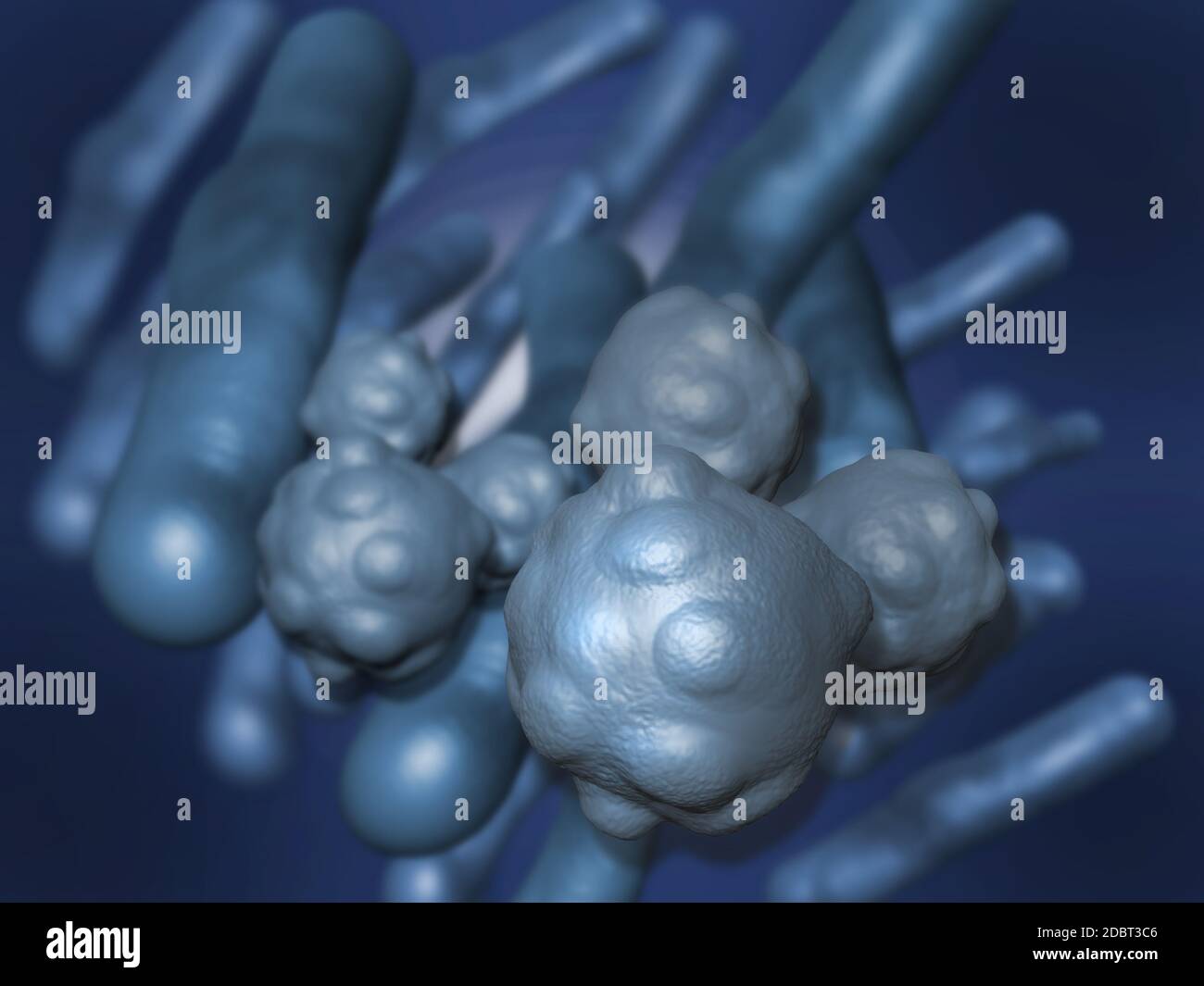 Virus and bacterium background - High Quality 3D Render Stock Photo - Alamy