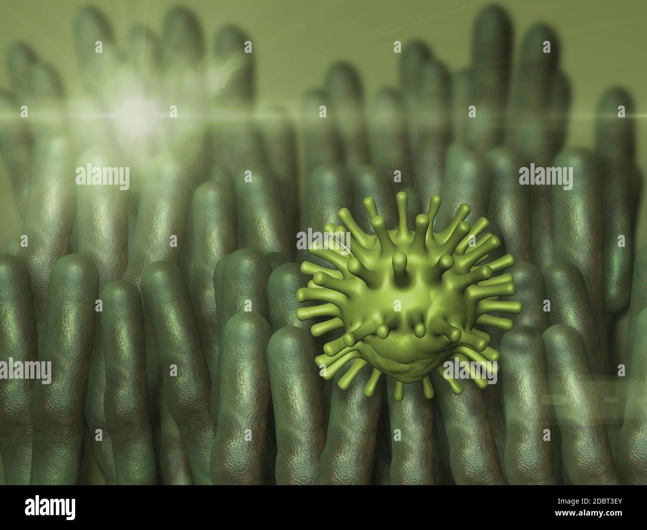 Virus and bacterium background - High Quality 3D Render Stock Photo - Alamy