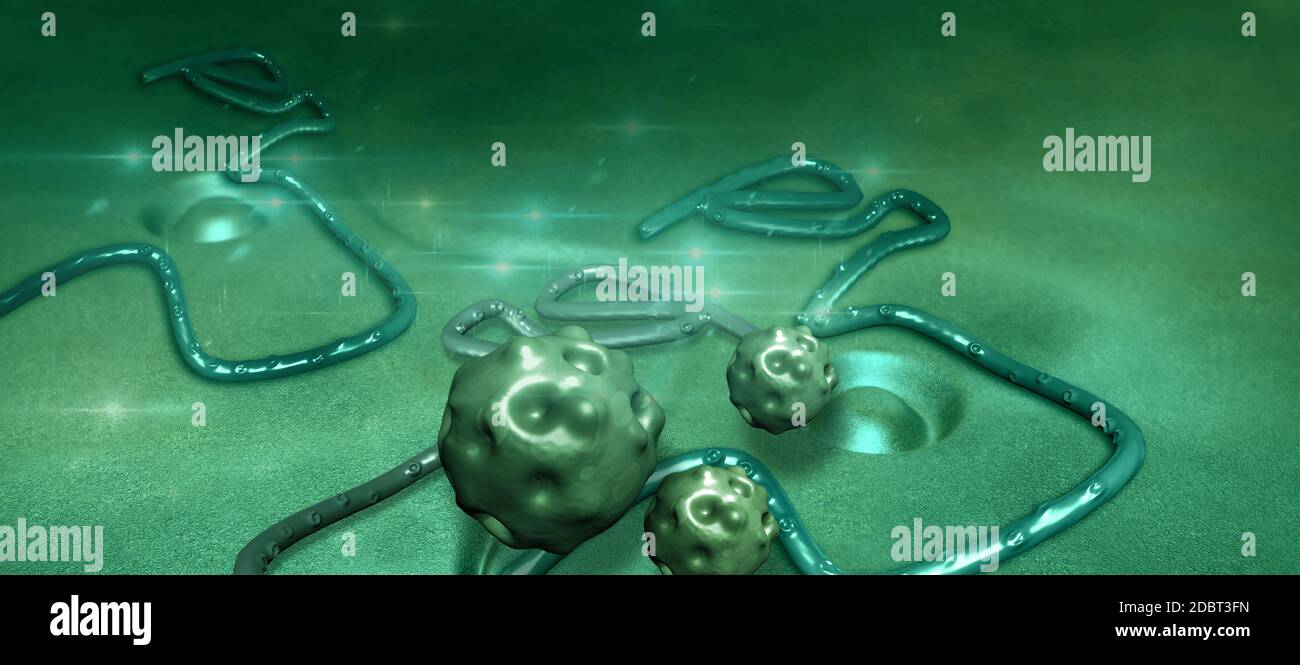 Virus and bacterium background - High Quality 3D Render Stock Photo - Alamy