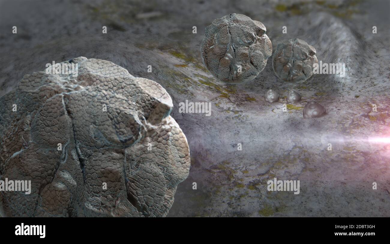 Virus and bacterium background - High Quality 3D Render Stock Photo - Alamy