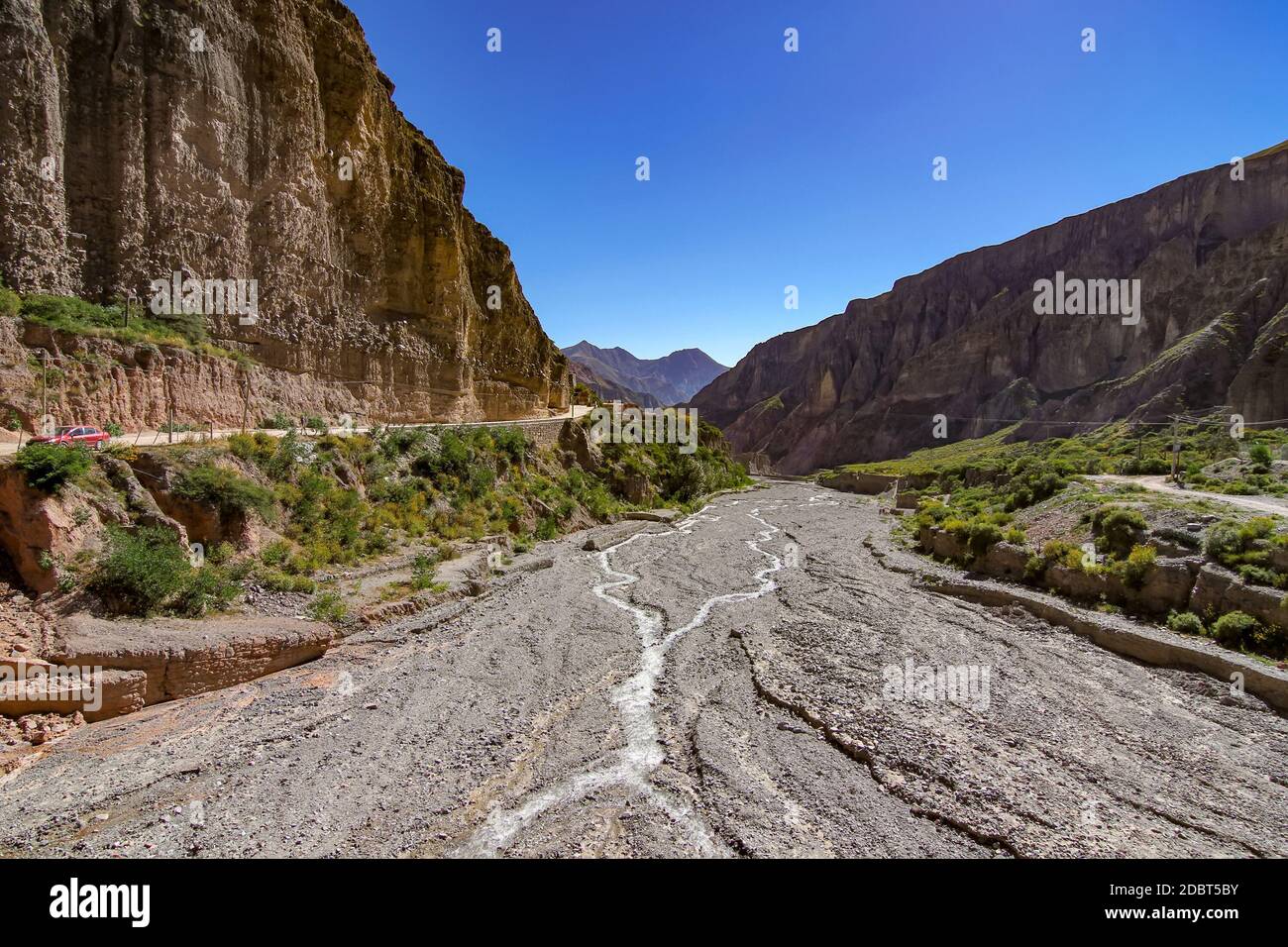Landscape view of Iruya, Argentina, South America on a sunny day. Stock Photo